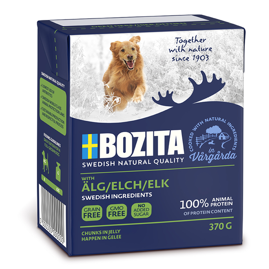 Bozita Chunks in Jelly 6 x 370 g - hirvi